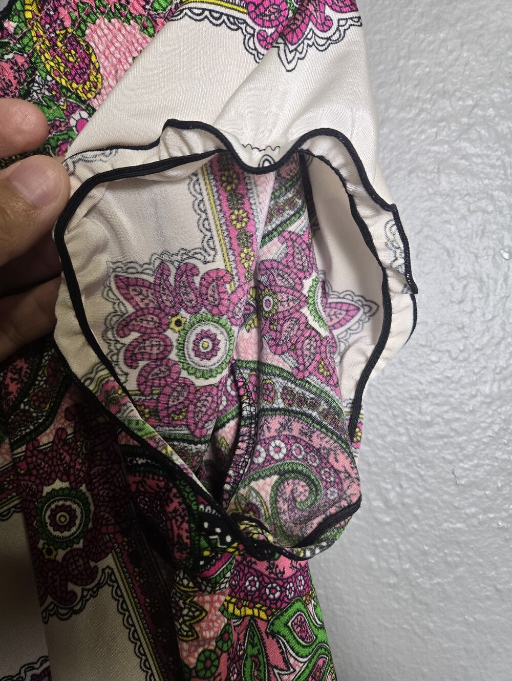 INC International Concepts Off The Shoulder Paisley Boho Top Size Large - Picture 10 of 12